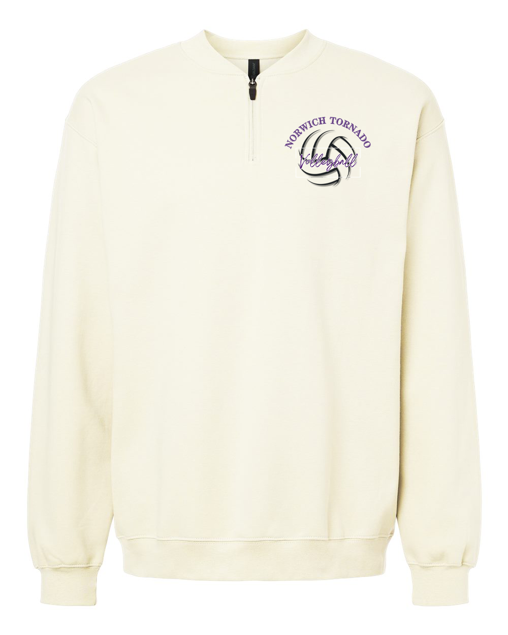 Norwich Volleyball Quarter-Zip Pullover Design 1