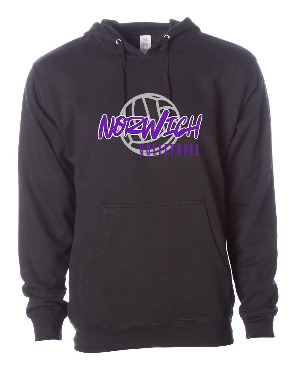 Norwich Volleyball Hooded Sweatshirt Design 2