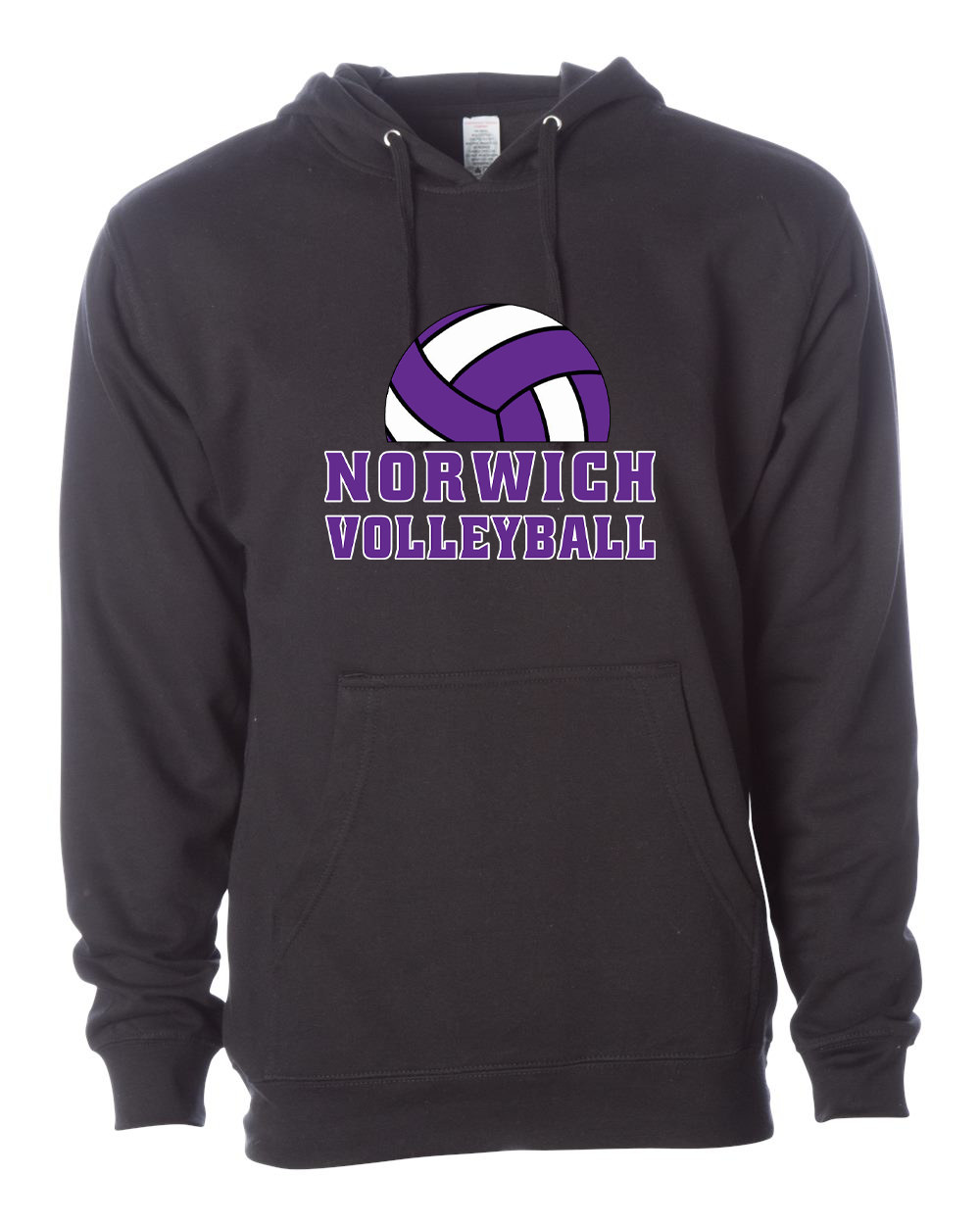 Norwich Volleyball Hooded Sweatshirt Design 3
