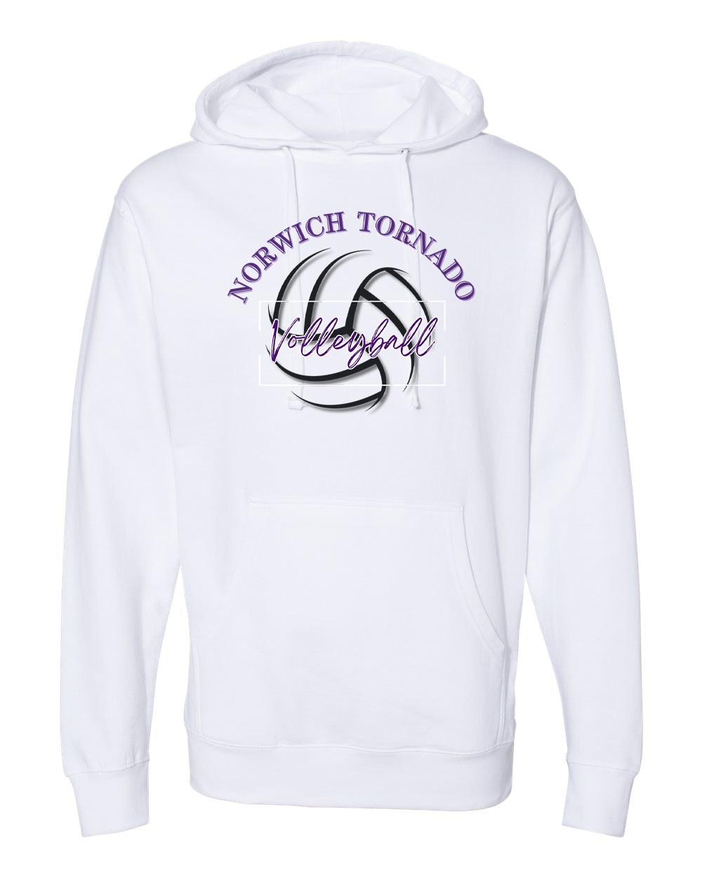 Norwich Volleyball Hooded Sweatshirt Design 1
