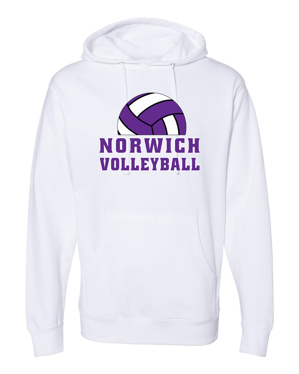 Norwich Volleyball Hooded Sweatshirt Design 3