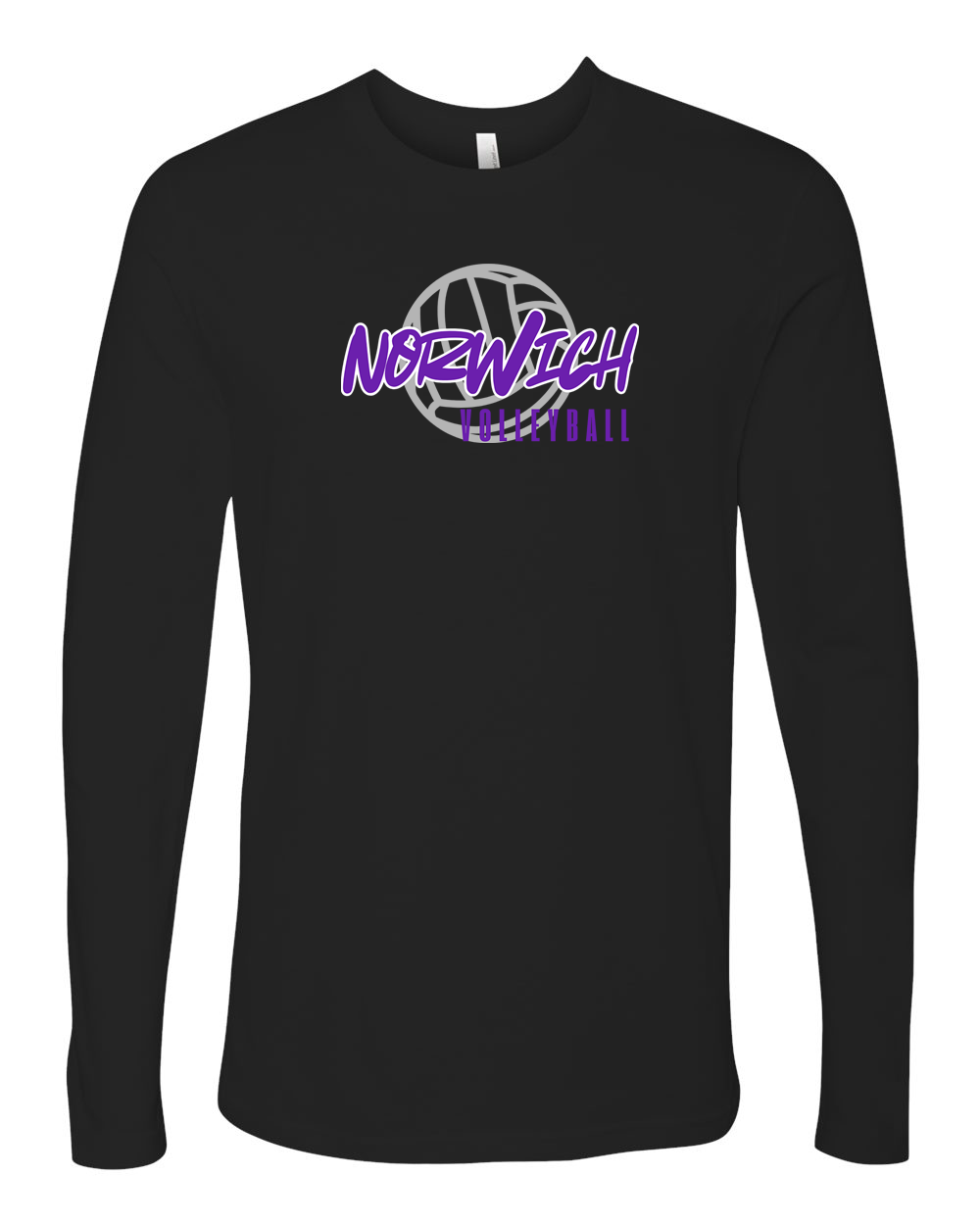 Norwich Volleyball Long Sleeve T-Shirt Design 2