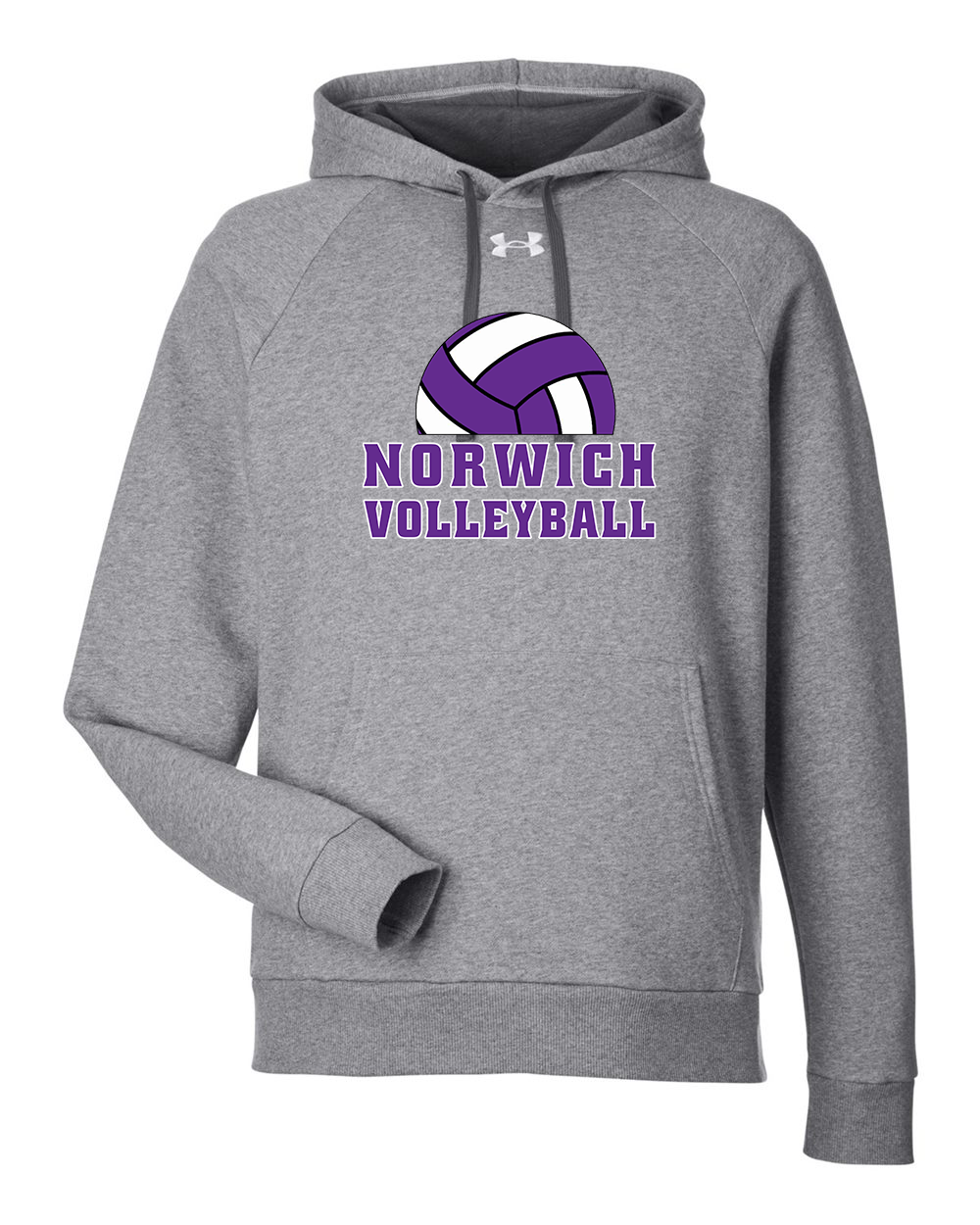 Norwich Volleyball Under Armour Fleece Hooded Sweatshirt Design 3