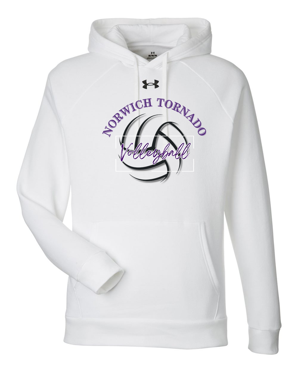 Norwich Volleyball Under Armour Fleece Hooded Sweatshirt Design 1