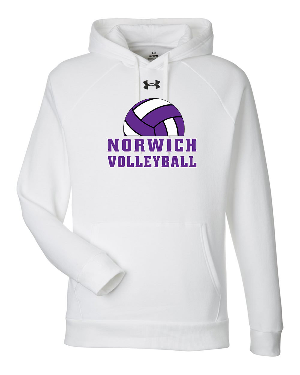 Norwich Volleyball Under Armour Fleece Hooded Sweatshirt Design 3