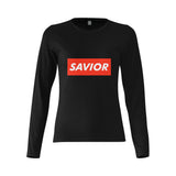 Savior - supreme style logo classic woman's long sleve shirt