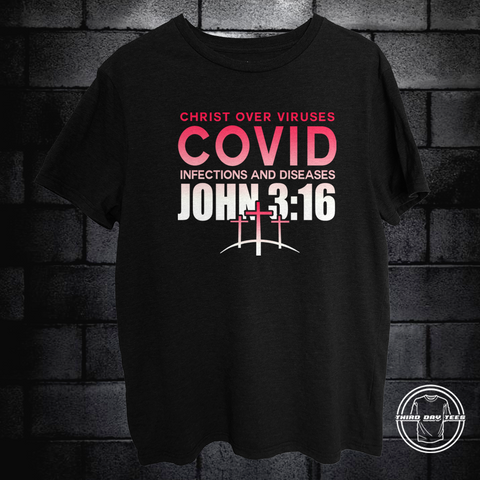 Covid 3:16 logo shirt