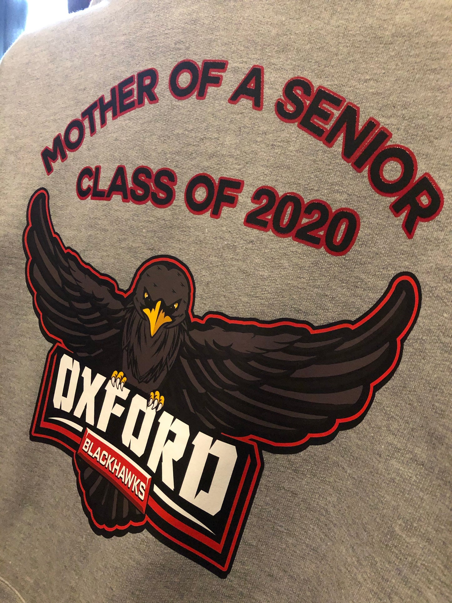 Oxford Blackhawks 2020 mother of a senior hoodie