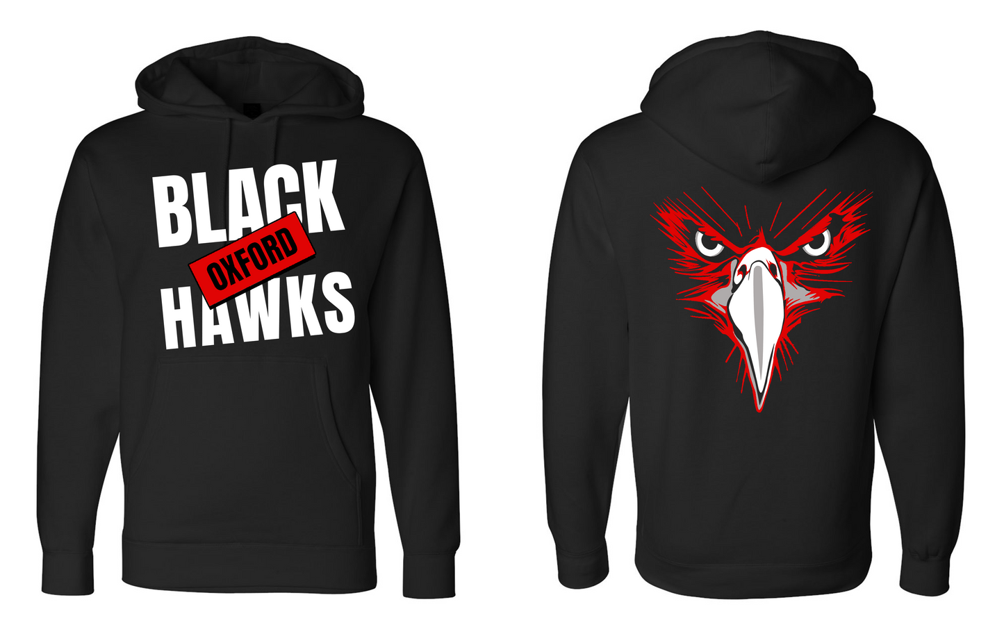 BLACK-OXFORD-HAWKS Heavyweight Hoodie