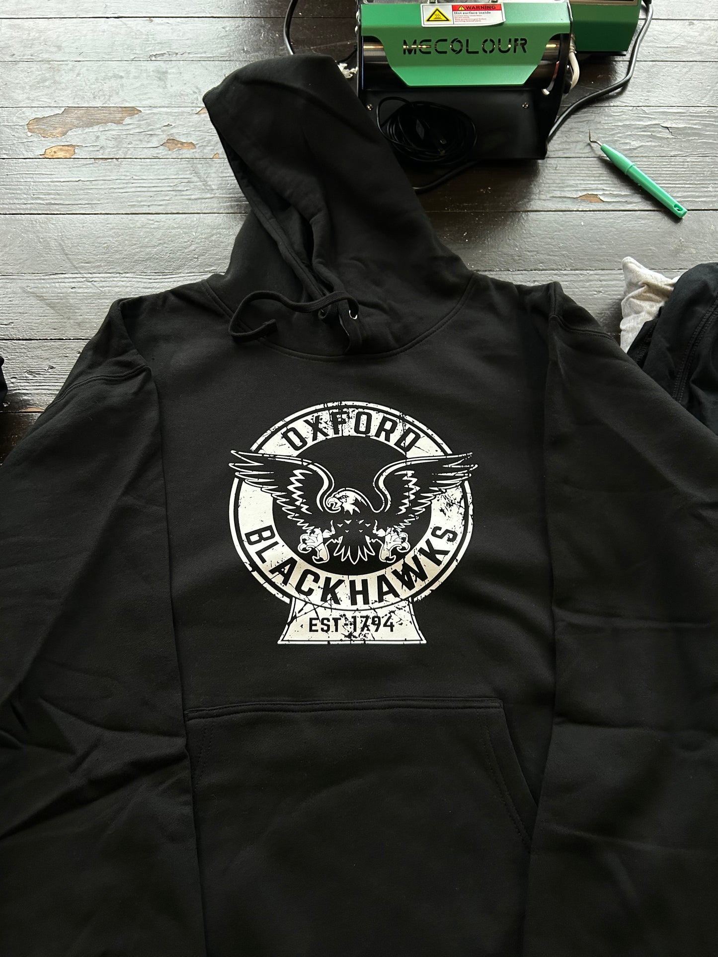 Vintage Oxford Blackhawks logo hoodie