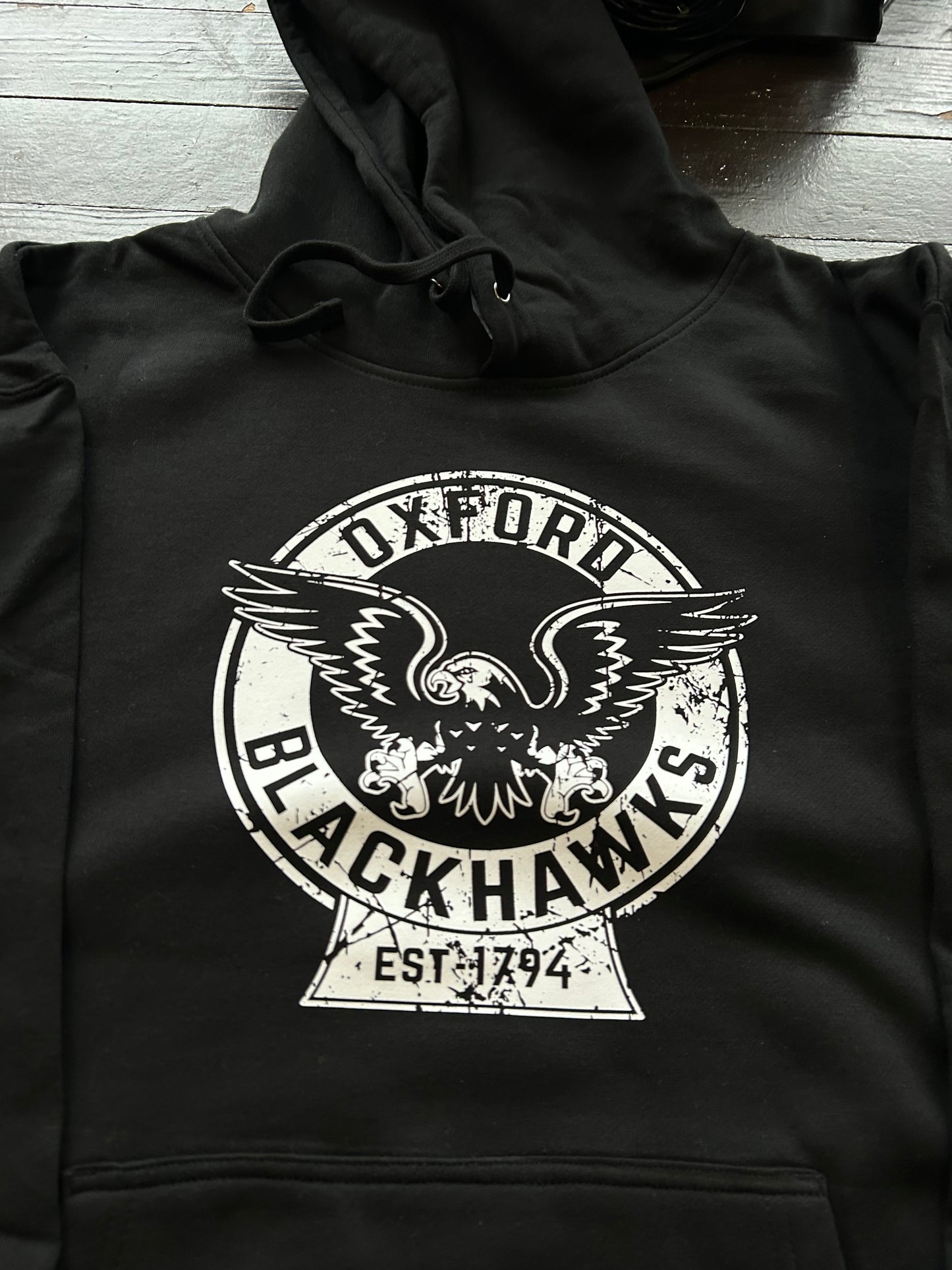 Vintage Oxford Blackhawks logo hoodie