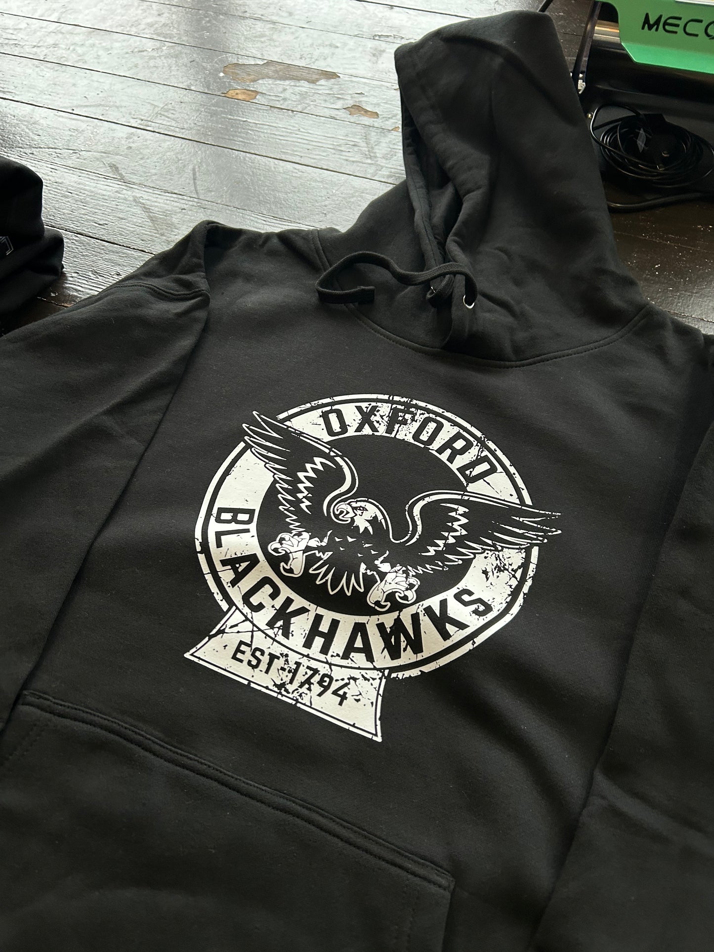 Vintage Oxford Blackhawks logo hoodie