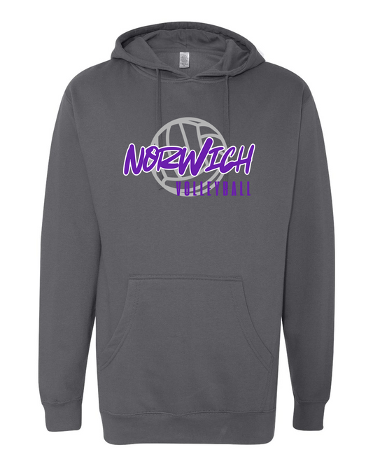 Norwich Volleyball Hooded Sweatshirt Design 2