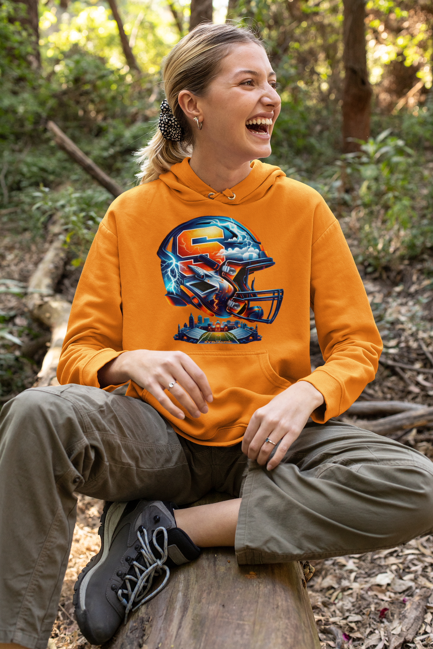 Syracuse U Football Helmet Hoodies