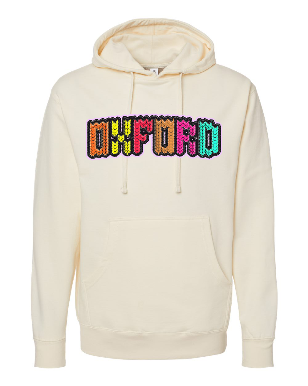 Faux Embroidered Oxford Heavyweight Hoodie