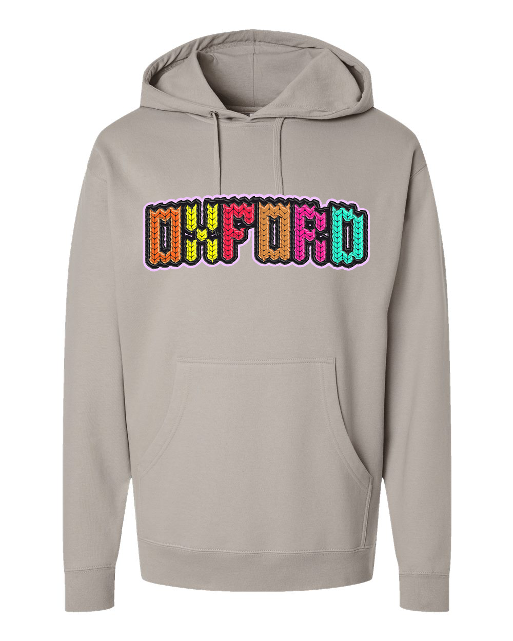 Faux Embroidered Oxford Heavyweight Hoodie