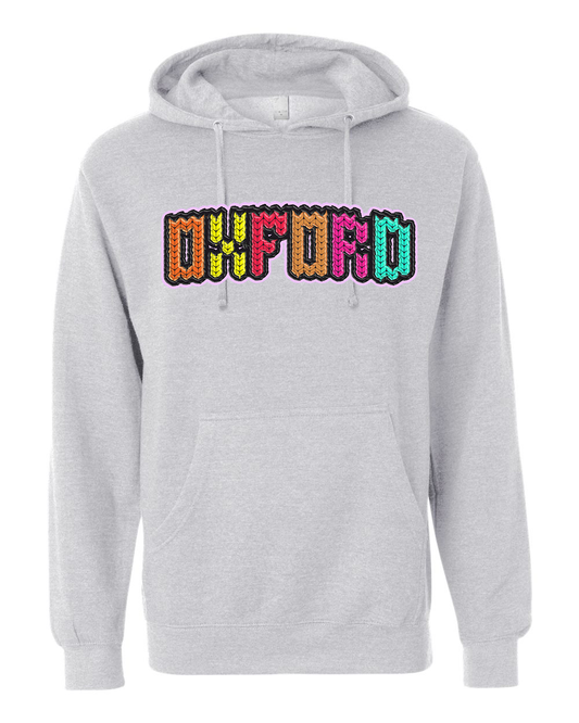 Faux Embroidered Oxford Heavyweight Hoodie