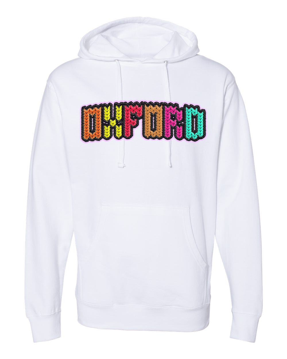 Faux Embroidered Oxford Heavyweight Hoodie