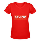 Savior - supreme style logo classic woman's v-neck