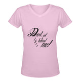 Devil get thee behind me ! classic women's v-neck tshirt