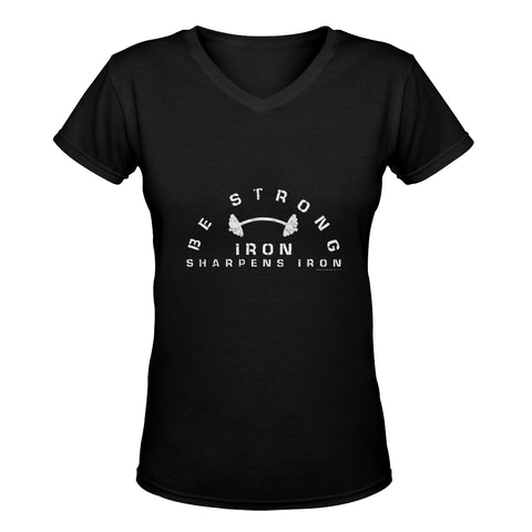 Be strong iron sharpens classic woman's v-neck t-shirt