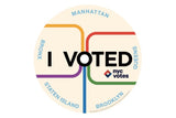 I VOTED NYC sticker shirt