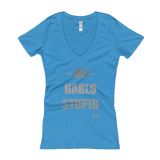 No hablo stupid Women's V-Neck T-shirt