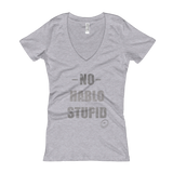 No hablo stupid Women's V-Neck T-shirt